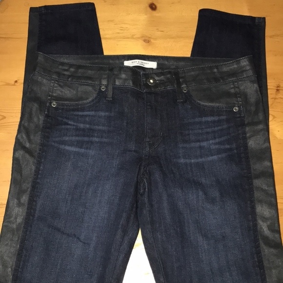 RICH & SKINNY Black & Blue Skinny Jeans 28 (31”) - Picture 5 of 8